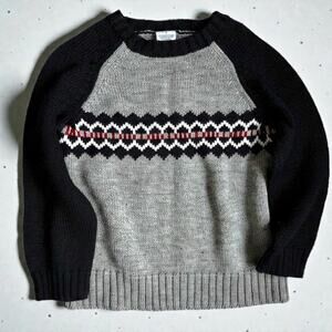 Gymboree Fair Isle Pullover Sweater, Navy & Gray, 3T